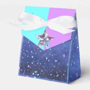 Gemeinsame Geburtstagsparty mit zwei Weltraumen Bo Geschenkschachtel