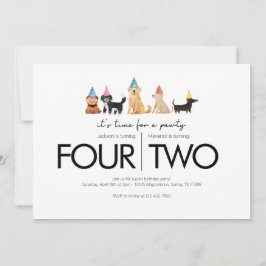 Gemeinsame Geburtstagsparty - Thema Pawty Einladung