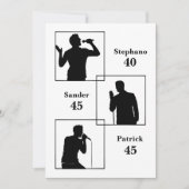 Gemeinsame Geburtstagtriple the Fun Minimalistisch Einladung (Vorderseite)