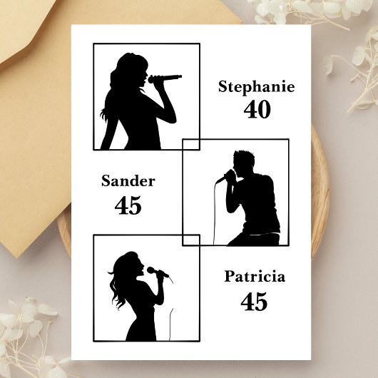 Gemeinsame Geburtstagtriple the Fun Minimalistisch Einladung