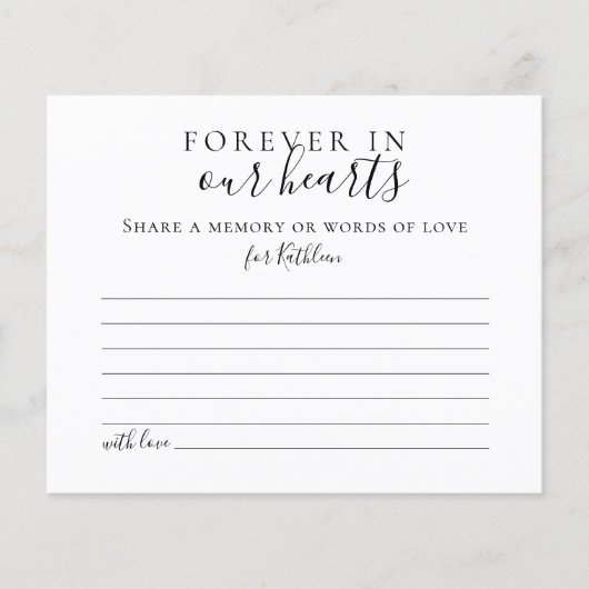 Gemeinsame Gedächtniskarte für die Beerdigung (Vorderseite)