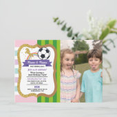 Gemeinsame gemeinsame Party Einladung von Unicorn (Stehend Vorderseite)