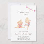 Gemeinsame Gymnastik Einladung zum Geburtstag (Vorderseite)