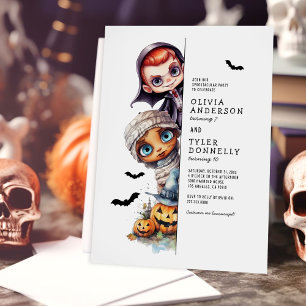 Gemeinsame Halloween-Geburtstagseinladung für Kind Einladung