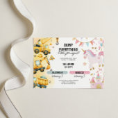 Gemeinsame Konstruktion & Einhorn Geschwister Gebu Einladung