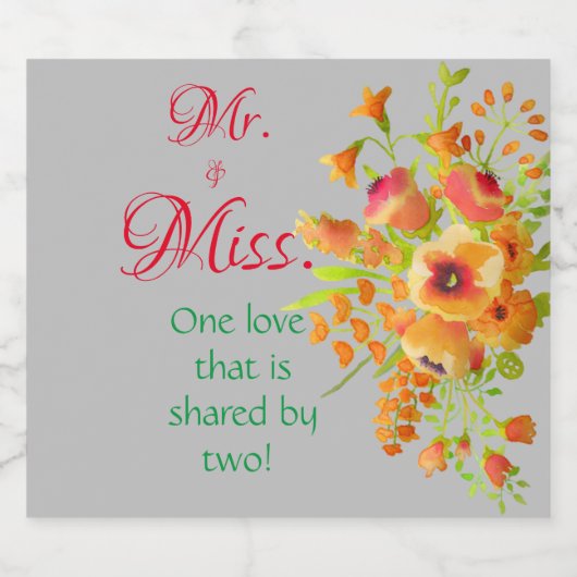 Gemeinsame Liebe Bierflaschenetikett (Einzelnes Label)