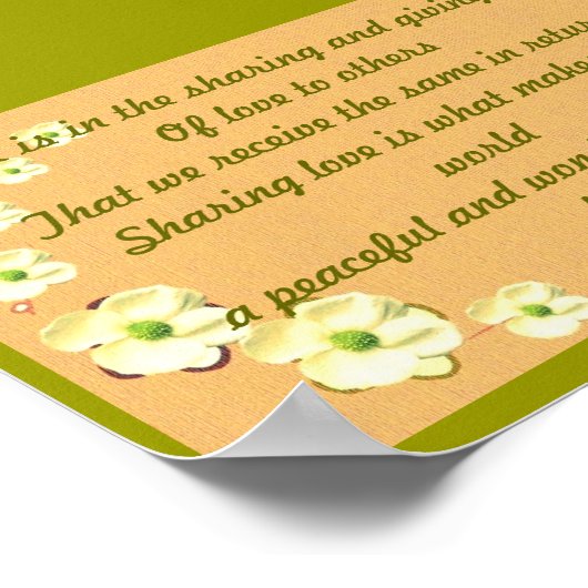 GEMEINSAME LIEBE SCHÖNES POSTER (Ecke)