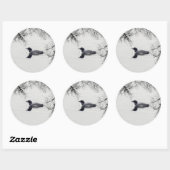 Gemeinsame Loon-Swims im Winter im Nordsee Runder Aufkleber (Blatt)