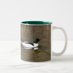 Gemeinsame Merganser-Tasse Zweifarbige Tasse