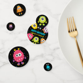 Gemeinsame Monster-Geburtstagspartei Konfetti