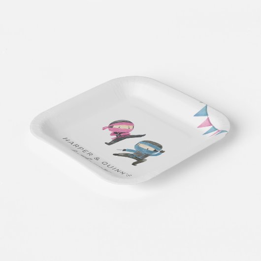 Gemeinsame Ninja-Party-Teller Pappteller (Gewinkelt)