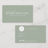 Gemeinsame Nutzung der minimalen grauen Liebe-Refe Empfehlungskarte (Vorne/Hinten)