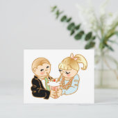 Gemeinsame Nutzung von romantischer Eiscreme Postkarte (Stehend Vorderseite)