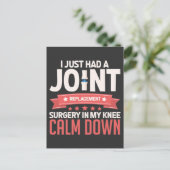 Gemeinsame Operation Knie Erholung gut machen Postkarte (Stehend Vorderseite)
