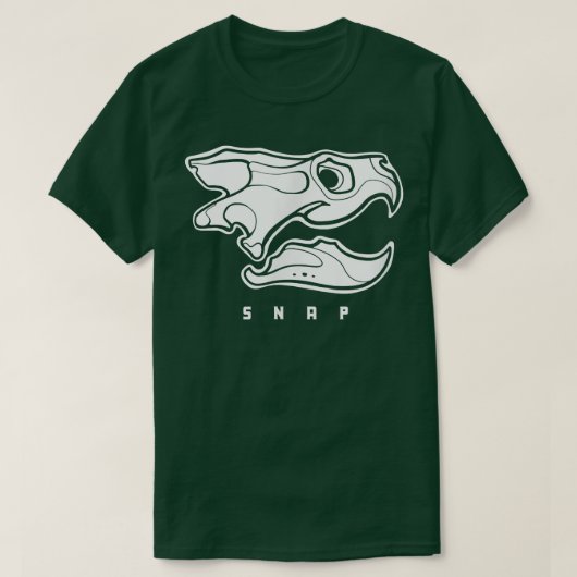 Gemeinsame Schnappschildkröte, Seitenansicht T-Shirt (Design vorne)