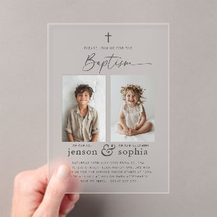 Gemeinsame Taufe 2 - Foto Acryleinladungen