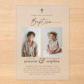 Gemeinsame Taufe 2 - Foto Acryleinladungen (Vorderseite)