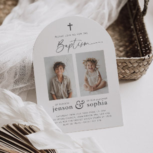 Gemeinsame Taufe 2 Foto Arch Einladung