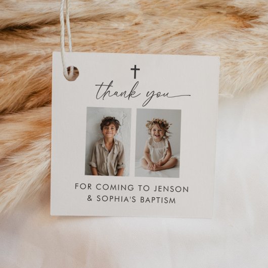 Gemeinsame Taufe 2 Foto Geschenkanhänger