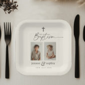 Gemeinsame Taufe 2 Foto Pappteller