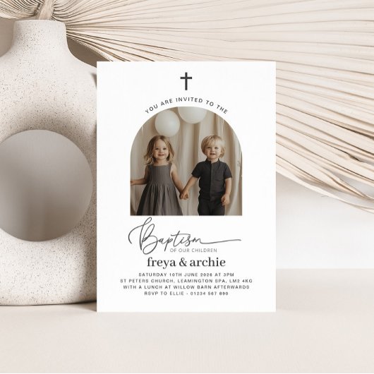 Gemeinsame Taufeinladung für Arted Foto Einladung