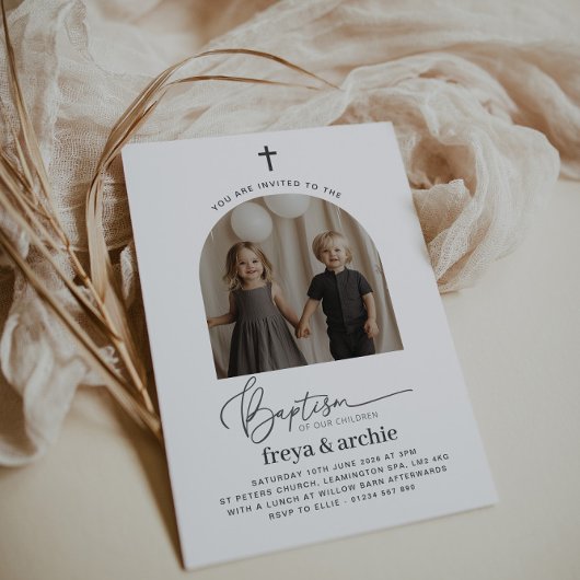 Gemeinsame Taufeinladung für Arted Foto Einladung