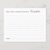 Gemeinsame Teilnahme an einer Gedächtnisloskarte f (Vorderseite)