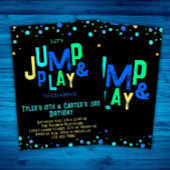 Gemeinsame Trampolin Einladung Geburtstag Geschwis