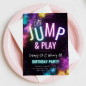 Gemeinsame Trampoline-Party Einladung