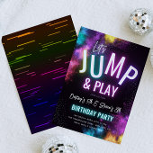 Gemeinsame Trampoline-Party Einladung