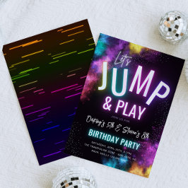 Gemeinsame Trampoline-Party Einladung