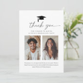 Gemeinsamer Abschluss 2 Foto Dankeschön Karte (Stehend Vorderseite)
