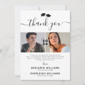 Gemeinsamer Abschluss 2 Foto Dankeschön Karte (Vorderseite)