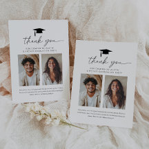 Gemeinsamer Abschluss 2 Foto Dankeschön Karte