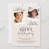 Gemeinsamer Geburtstag | 2 Foto Einladung (Vorderseite)