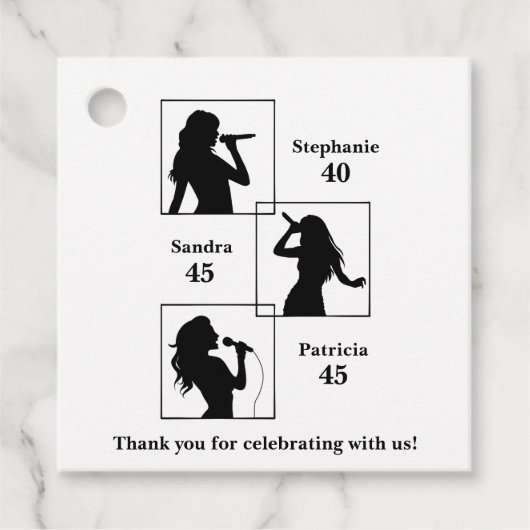 Gemeinsamer Geburtstag Dreifacher Spaß Minimalisti Geschenkanhänger (Vorderseite)