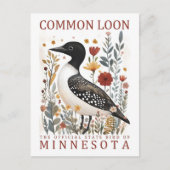 Gemeinsamer Loon Bird von Minnesota USA Travel Postkarte (Vorderseite)