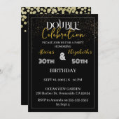 Gemeinsames Co-Birthday-kombiniertes Party für Dop Einladung (Vorne/Hinten)