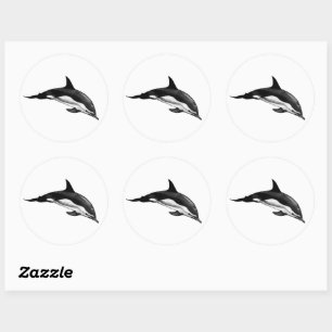 GEMEINSAMES DOLPHIN RUNDER AUFKLEBER