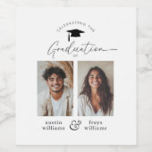 Gemeinsames Foto der Graduierungspartei 2 Weinetikett (Einzelnes Label)