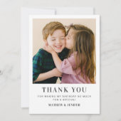 Gemeinsames Foto zum Geburtstag Dankeskarte (Vorderseite)