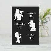 Gemeinsames Geburtstagtriple den Spaß Minimalistis Einladung (Stehend Vorderseite)