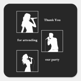 Gemeinsames Geburtstagtriple den Spaß Minimalistis Quadratischer Aufkleber