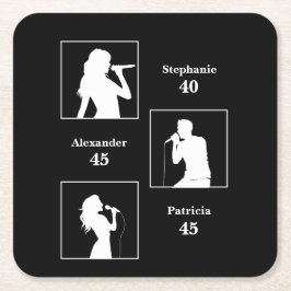 Gemeinsames Geburtstagtriple den Spaß Minimalistis Rechteckiger Pappuntersetzer