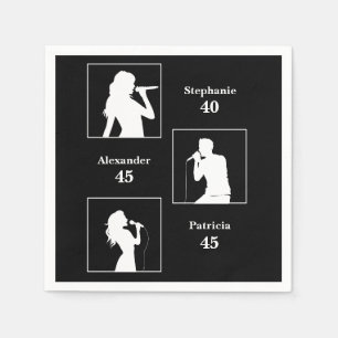 Gemeinsames Geburtstagtriple den Spaß Minimalistis Serviette