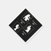 Gemeinsames Geburtstagtriple den Spaß Minimalistis Serviette (Ecke)