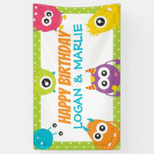 Gemeinsames Monster-Geburtstagspartei-Zeichen Banner (Vertikal)