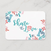 Gemeinsames Muster der Liebe Blumen und Blätter Empfehlungskarte (Vorderseite)