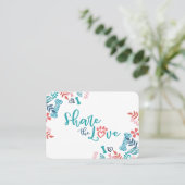 Gemeinsames Muster der Liebe Blumen und Blätter Empfehlungskarte (Stehend Vorderseite)