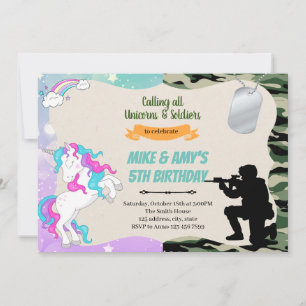 Gemeinsames Party der Armee Einladung
